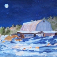 Moonlit Barn  - AVAILABLE