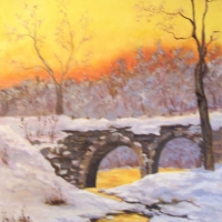 Winter Sunset - Cheshire Turnpike Bridge- SOLD