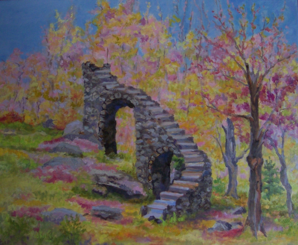 Castle-Stairs-in-Spring   SOLD