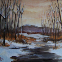 Cold Stream at Dusk  -Available